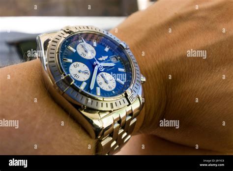 breitling blue face|breitling chronomat evolution blue face.